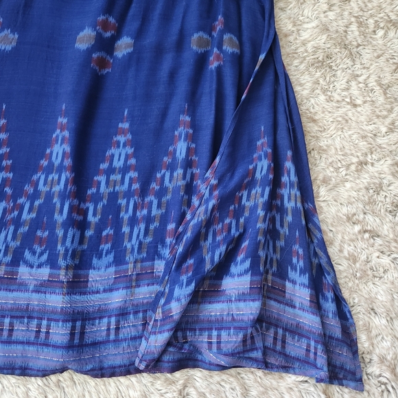 Anthropologie Cleobella Sleeveless Maxi Dress Blue Women's Size Large - Picture 3 of 11